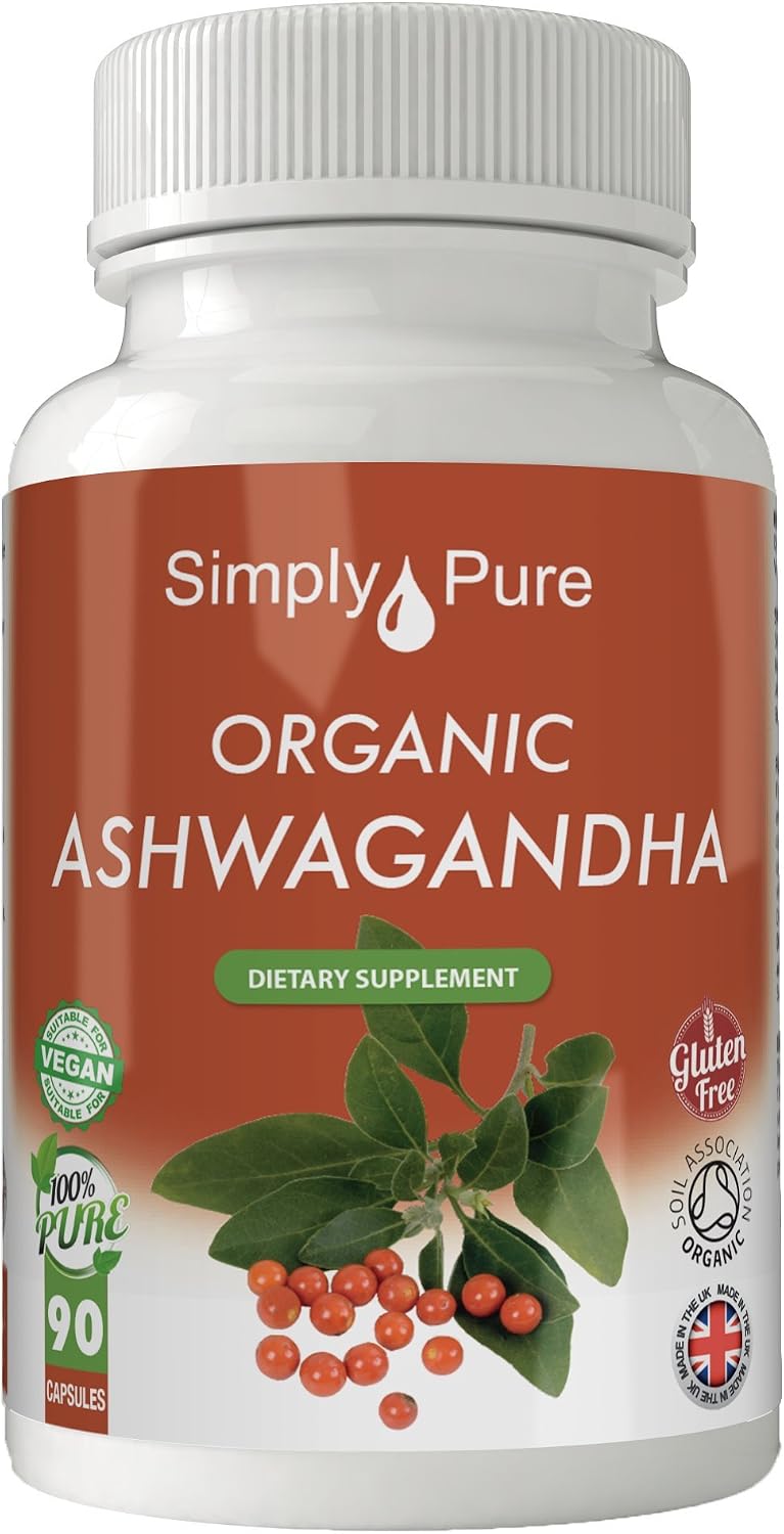 Simply Pure Organic Ashwagandha for Calm Sleep & Stress Resilience