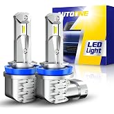 AUTOONE H8 H9 H11 Light Bulbs, Direct H11 Replacement 99% Compatible, Fanless Mini Size, Pack of 2