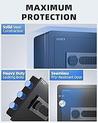 DAYI Safe Box, 0.8 Cubic Feet Home Safe with