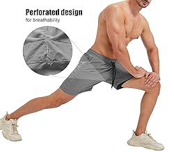 Surenow Men's Athletic Running Shorts Lightweight