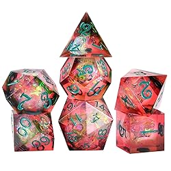 OriCraft Red Magic Dice - D&D Dice Set, Polyhedral