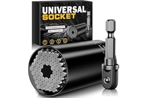 WAREON Universal Socket Tool Set - Gifts for Men, Valentines, Birthdays - Power Drill Adapter, 7-19mm