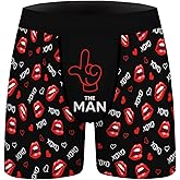 Aueyan Mens Boxer Briefs Funny Novelty Underwear Hilarious Gifts for Men No Fly