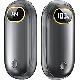 Hand Warmers - 6000-14000mAh Hand Warmers Rechargeable Up to 18Hrs Warmth, Electric Hand Warmers Reusable Heat Up to 131℉, Rechargeable Hand Warmers 2 Pack for Golf Raynauds Camping, Warm Gifts