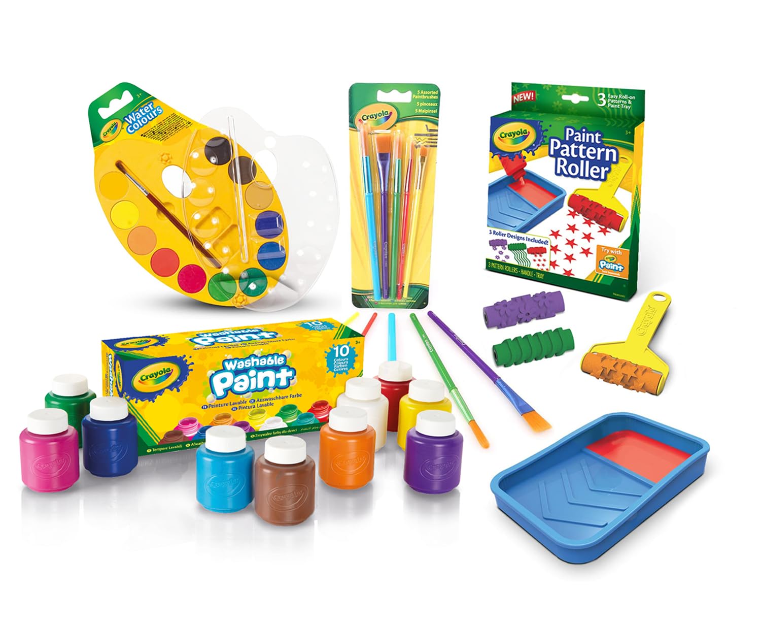 CRAYOLA® Paint extravaganza Activity Set, Art& Craft Value, Home and Back to School Painting Supplies, Gift for Kids, Age 5, 6,7,8,9+