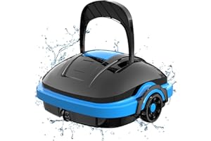 WYBOT Cordless Robotic Pool Cleaner, Automatic Pool Vacuum, Powerful Suction, IPX8 Waterproof, Dual-Motor, 180μm Fine Filter for Above/In Ground Flat Pool Up to 525 Sq.Ft -Osprey200