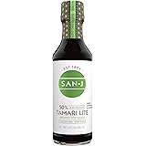 San-J Tamari 28% Less Sodium Soy Sauce - Tamari Sauce, Gluten Free Soy Sauce Less Sodium, Vegan, Non-GMO - 10 Fl Oz