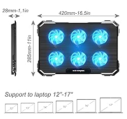 ICE COOREL Laptop Cooling Pad with 6 Cooling