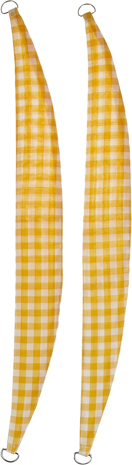 Sunflower Pencil Pleat Headed Kitchen Curtains and Tiebacks, Yellow/White, 46 x 48-Inch, W 46" x L 48" (1 Panels) - Image 3