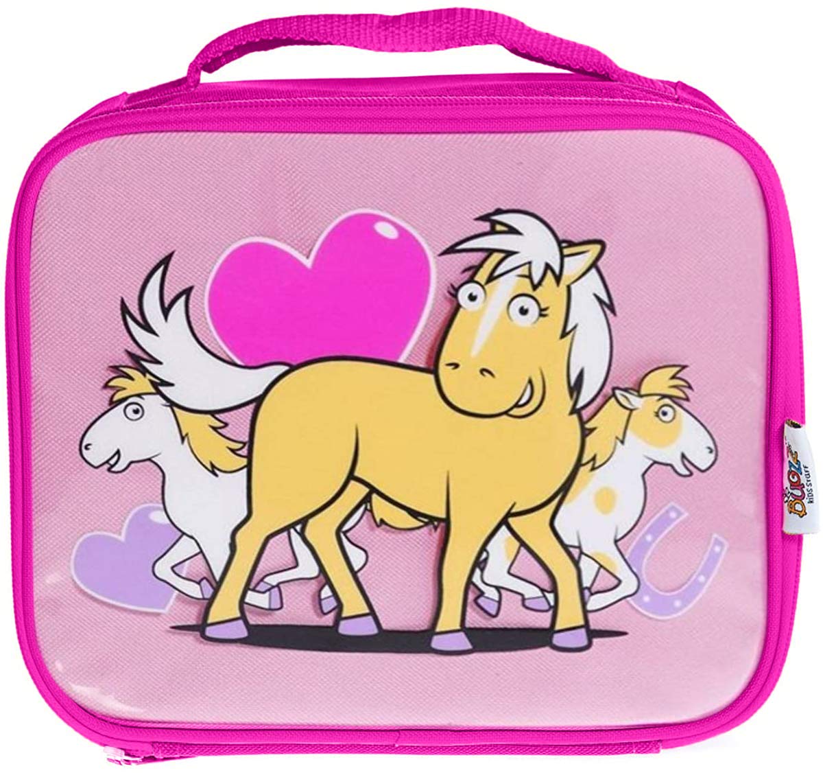 Bugzz Childrens I Love Pony Lunch Bag Pink Food Container(Size: 10inches x 8 inches)