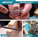 LIBRATON Needle File Set 14PCS Diamond & Carbon Steel Files with Wire Cutter view 7