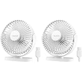 Gaiatop USB Desk Fan, 5.5 Inch Small Quiet Powerful 3 Speeds 90° Rotate, Personal Mini Portable Desktop Table Fans, Cooling f