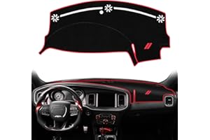 REMOCH Dash Cover for Dodge Charger Accessories 2011-2022 2023 Dashboard Cover Mat Sunshade No Glare UV Rays Protector Nonslip Interior Pad (Red)