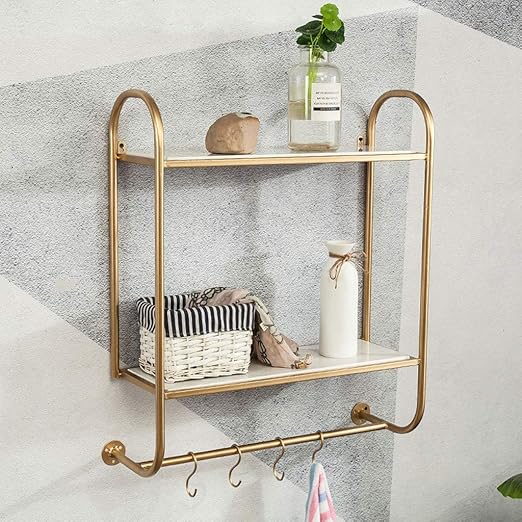 Amazon Com Eivd Wall Mounted Racks Gold Kitchen Wall Decoration