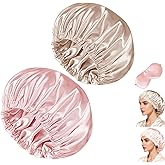 3Pcs Satin Bonnet Hair Bonnets For Sleeping Silky Bonnet Womens Curly Hair Sleep Caps For Women Silk Night Cap