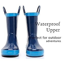 LANCDON Toddler Rain Boots for Boys and Girls
