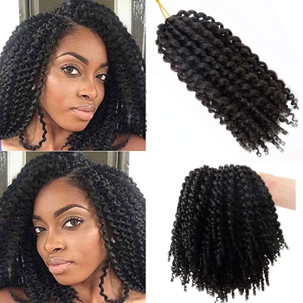 9piece Lot Marlybob Crochet Hair Synthetic Kinkys Curly Crochet Hair 8 Inch Mali Bob Crochet Braids For Black Women 8inch 1b