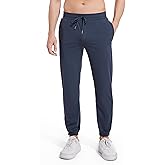 AbleTree Athletic Joggers Men 27" Inseam Short Length Casual Stretch Quick Dry Jogging Yoga Pants with Back Zip Pocket