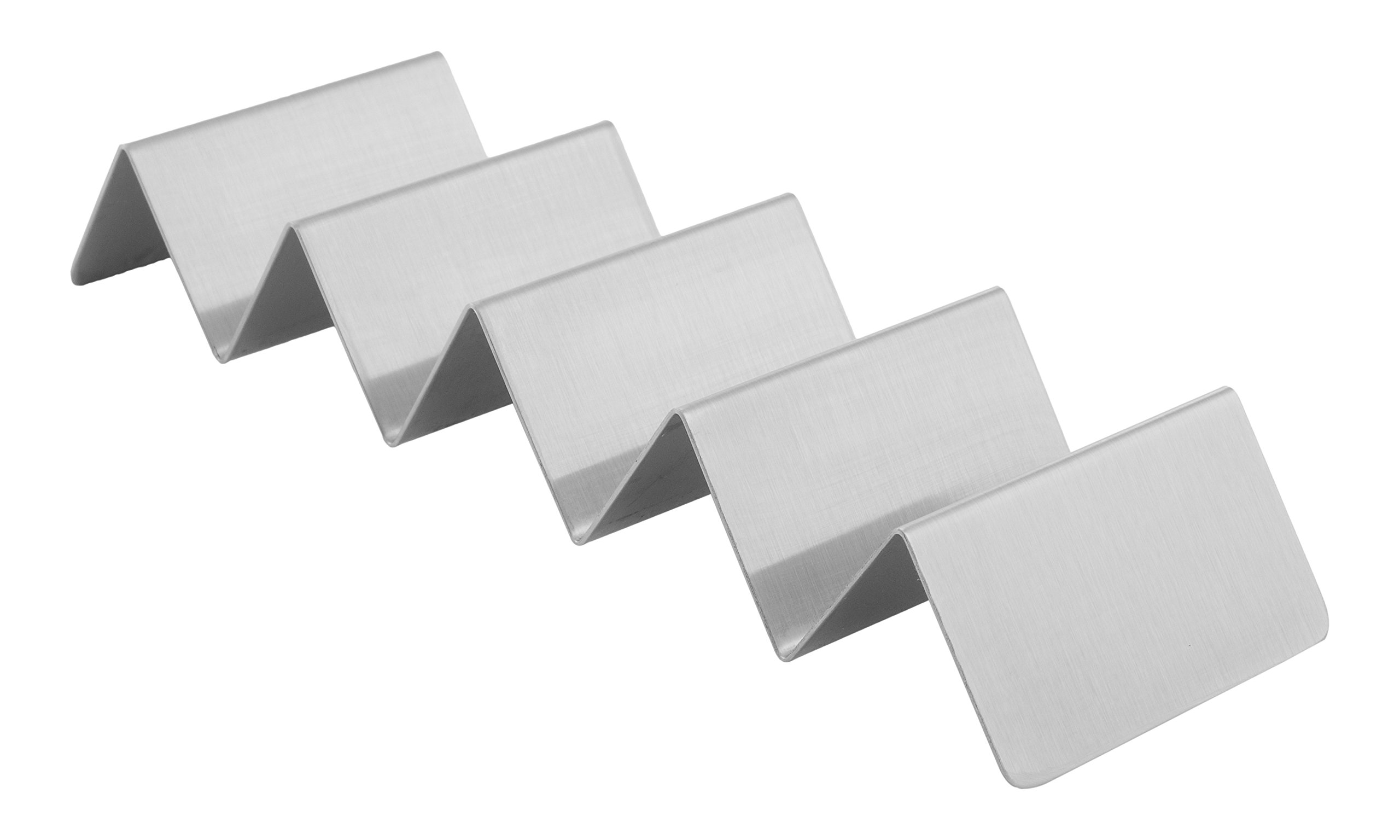 American Metalcraft MTSH5 Stainless Steel Mini Taco Holder, 4-5 Compartments, 6.95" x 2", Silver