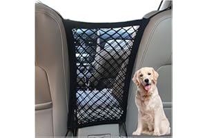 DYKESON Dog Car Net Barrier Pet Barrier with Auto Safety Mesh Organizer Baby Stretchable Storage Bag Universal for Cars, SUVs