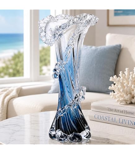Amazon.com: Czech Bohemian Crystal Glass Vase 12'' Deep Blue