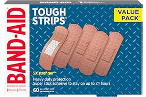 Band-Aid Brand Tough Strips Adhesive Bandages for Wound Care, Durable Protection for Minor Cuts and Scrapes, Extra Large Size