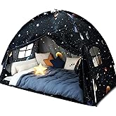 Twin Bed Toddler Canopy Tent, Kids Indoor Canopy Space Galaxy Sleep Tent | Twin Size Bed Tents Canopy Playhouse Privacy Blackout Bunk Floor Tents Indoor for Boys Girl Birthday, Christmas House Gift