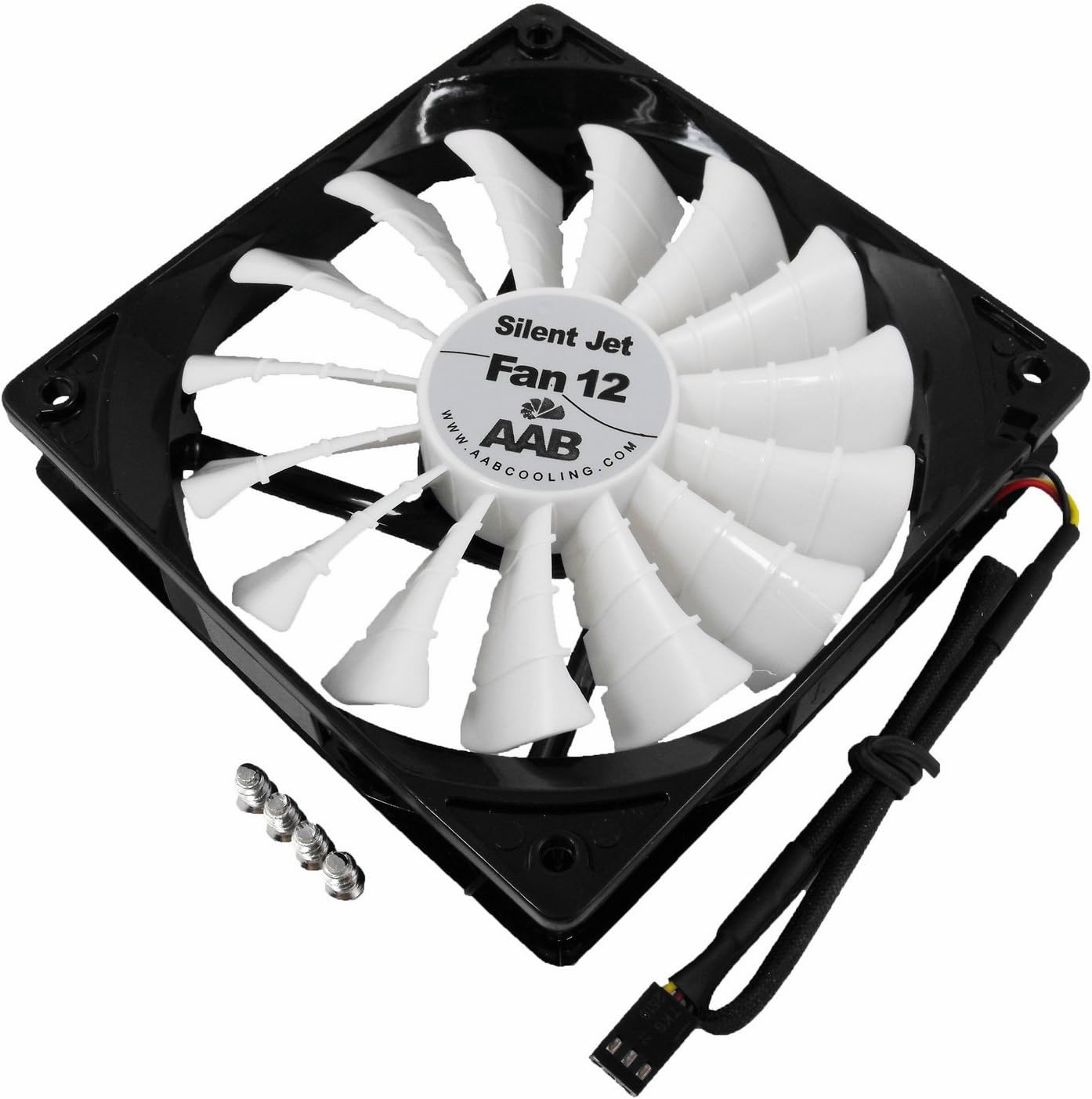 AABCOOLING Silent Jet Fan 12, Silent and Efficient 120mm Fan with 4 Anti-vibration Pads, 120mm Case Fan, CPU Fan, 12V, PC Fan - Image 4