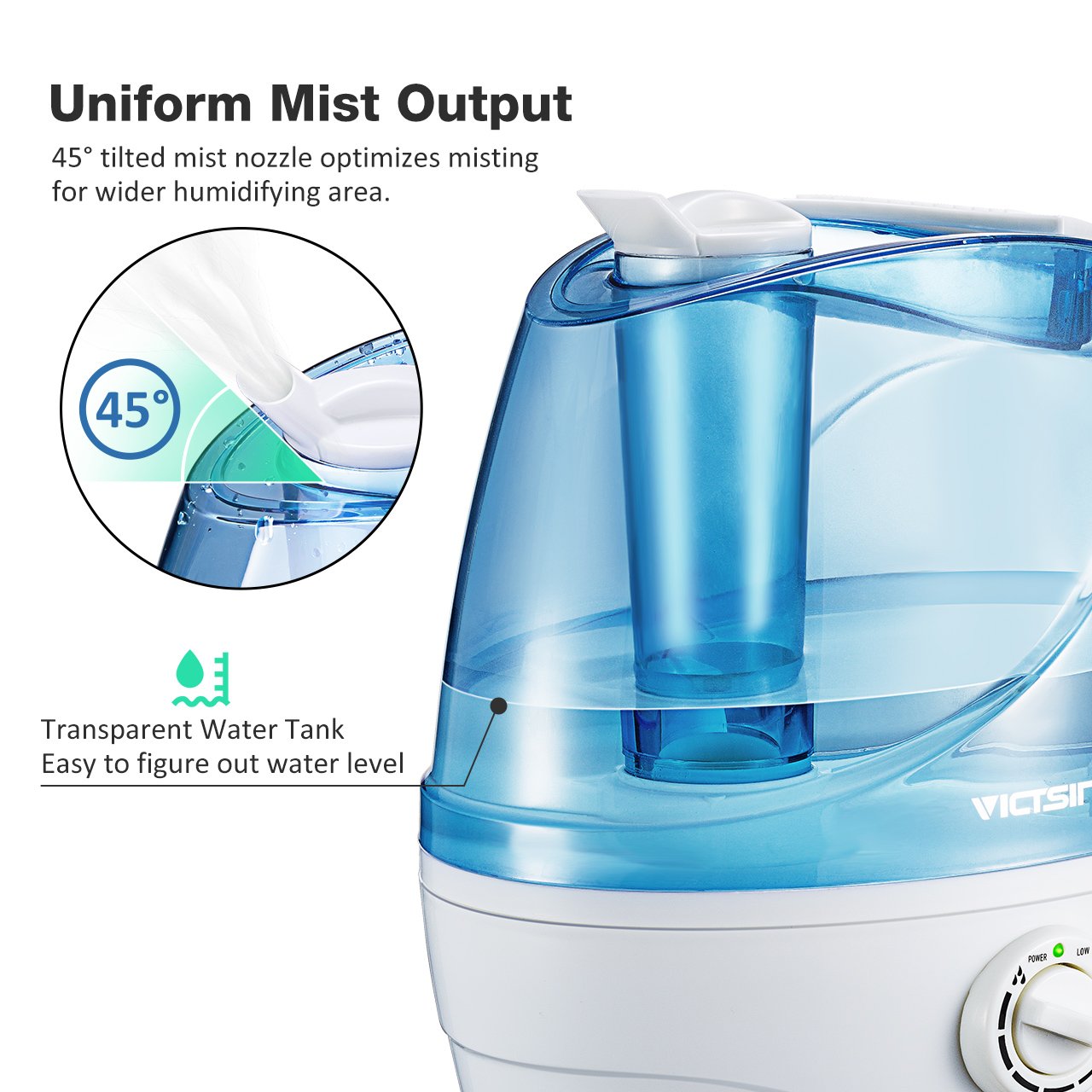 VicTsing Cool Mist Humidifier Review (2L), Worth it? • Homey Air