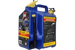 Surecan 5 Gallon Type II Safety Can - Rotating Spout, Spill Free Tank, Self-Venting Storage Container, & Total Flow Control Jerry Can (Blue, SUR5SFK2)