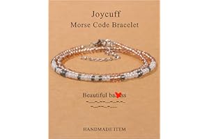 JoycuFF 𝗠𝗼𝗿𝘀𝗲 𝗖𝗼𝗱𝗲 𝗕𝗿𝗮𝗰𝗲𝗹𝗲𝘁𝘀 𝗳𝗼𝗿 𝗪𝗼𝗺𝗲𝗻 Inspirational Gifts Beads Bracelets for Women Encouragement Birthday Gifts for Daughter Sister Niece Granddaughter Mom Best Friend
