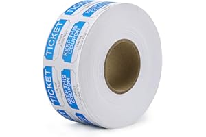 Methdic 50/50 Raffle Tickets Double Roll 1000 Thick Tickets Offset Paper (Blue)