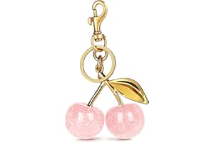 OVRUNS Cherry Bag Charm Cute Cherry Accessories Sparkling Purse Charms for Women