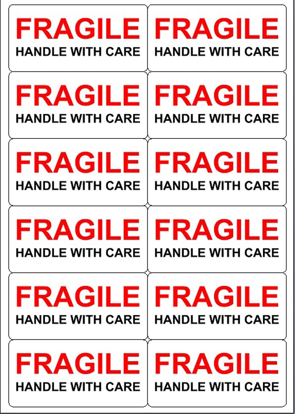 Fragile Handle With Care Stickers Self Adhesive Labels On Sheets Posting Supplies Small And Large Fragile Handle With Care Stickers Self Adhesive Labels On Sheets Posting Supplies Small And Large