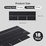 INMOZATA 18pc Asphalt Roof Shingles Self Adhesive 2.61sqm Black 100x33cm view 4
