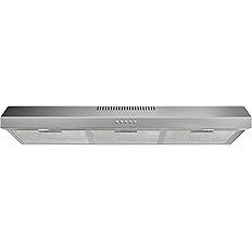 Photo 1 of FIREGAS 36 Inch Under Cabinet Range Hood, Ducted/Ductless Convertible Kitchen Vent Hood with 3-Speed Exhaust Fan, 300 CFM, LED Lights, Stainless Steel Stove Hood for Kitchen