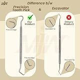 MJW Double Ended Stainless Steel Oral Hygiene Tool for Teeth Cleaning view 3