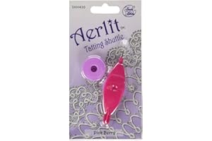 Handy Hands Aerlit Tatting Shuttle with 2 bobbins SHH430 Pink Berry