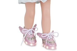 Glitter Girls - Flutter Fun - Doll Light-Up Shoes - High-Top Sneakers for 14-Inch Dolls - Doll Accessory - Shoes with Wings &