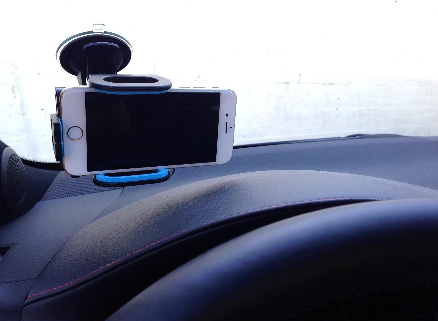 TEDARCH Universal Car Smartphone Mount Holder with Adjustable Cradle for 360 Degree Rotation for GPS Navigation with Suction Cup Design, Blue 1PC