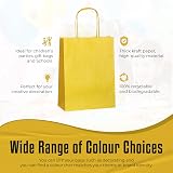 Thepaperbagstore 10 Yellow Small Paper Party Bags With Handles 18x22x8cm view 3