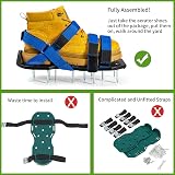 Bakulala Lawn Aerator Shoes Heavy Duty 2 Inch Spikes Adjustable Straps Blue view 4