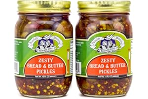 Amish Wedding Zesty Bread & Butter Pickles 15 Ounces (Pack of 2)