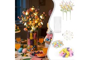 Mostop Easter Table Decor, 6 Pack Artificial Easter Egg Stems Decorations Artificial Flowers Picks for Wreath, Tree Ornaments