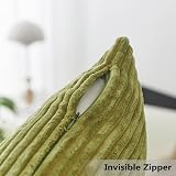 Home Brilliant Grass Green Corduroy Cushion Covers 50x50 cm Pack of 2 view 4