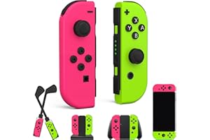 FRGDOT Joycon Controller for Switch,Joy Cons for Switch Controllers,Left Right Wireless Remote Replacement for Switch Joycons Support Dual Vibration/6-Axis Gyro/Wake-up