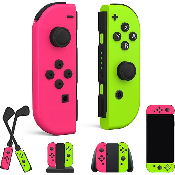 Nintendo Switch - Joy-Con (L/R)-Neon Green/Neon Pink Splatoon 2