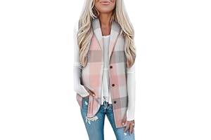 BETTE BOUTIK 2026 Flannel Vest For Women Plaid Lightweight Fully Lined Long Casual Fashion Elegant Jacket