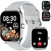 Smart Watch for Women Men(Answer/Make Call), Smartwatches with Heart Rate/SpO2/Sleep/Stress Monitor, IP68 Waterproof Activity Tracker for Android iPhone, 100+ Sports Fitness Watches (Gray, 2.01)