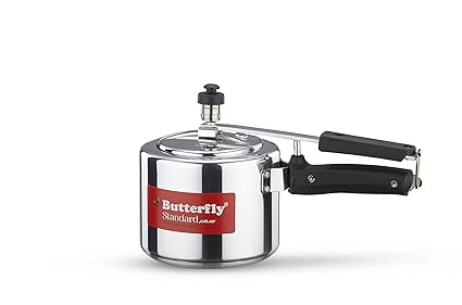 Butterfly Standard Plus Induction Base Aluminium Pressure Cooker, 2 Litre